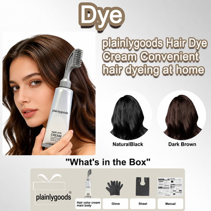 Plainlygoods Hair Dye Comb – 100% Gray Coverage, Black