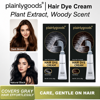 Plainlygoods Hair Dye Comb – 100% Gray Coverage, Black