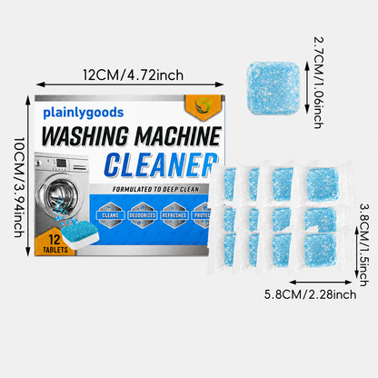 Plainlygoods Washing Machine Cleaner Tablets – Deep Clean, Deodorize & Refresh, 12 Count
