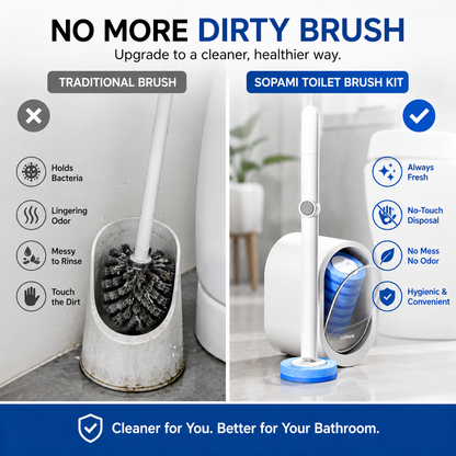 SOPAMI Disposable Toilet Brush Kit | No-Touch Toilet Cleaner