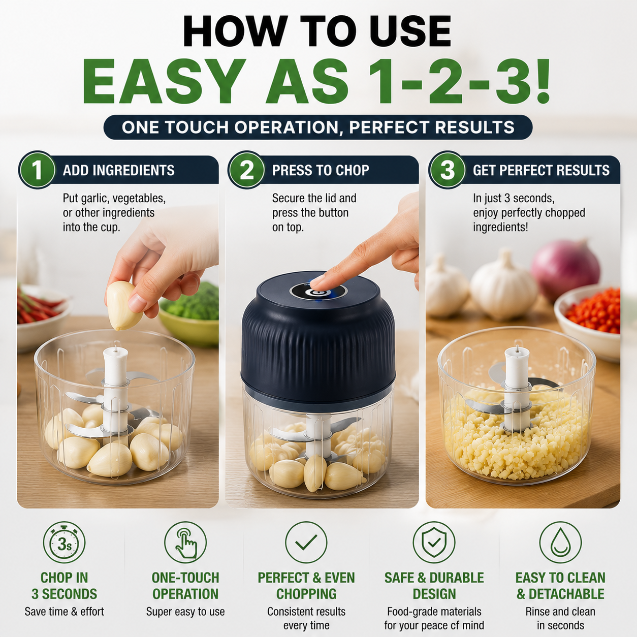 🔥50% off on the last day| 😩 Still Chopping Garlic by Hand? This Kitchen Gadget Does It in 3 Seconds
