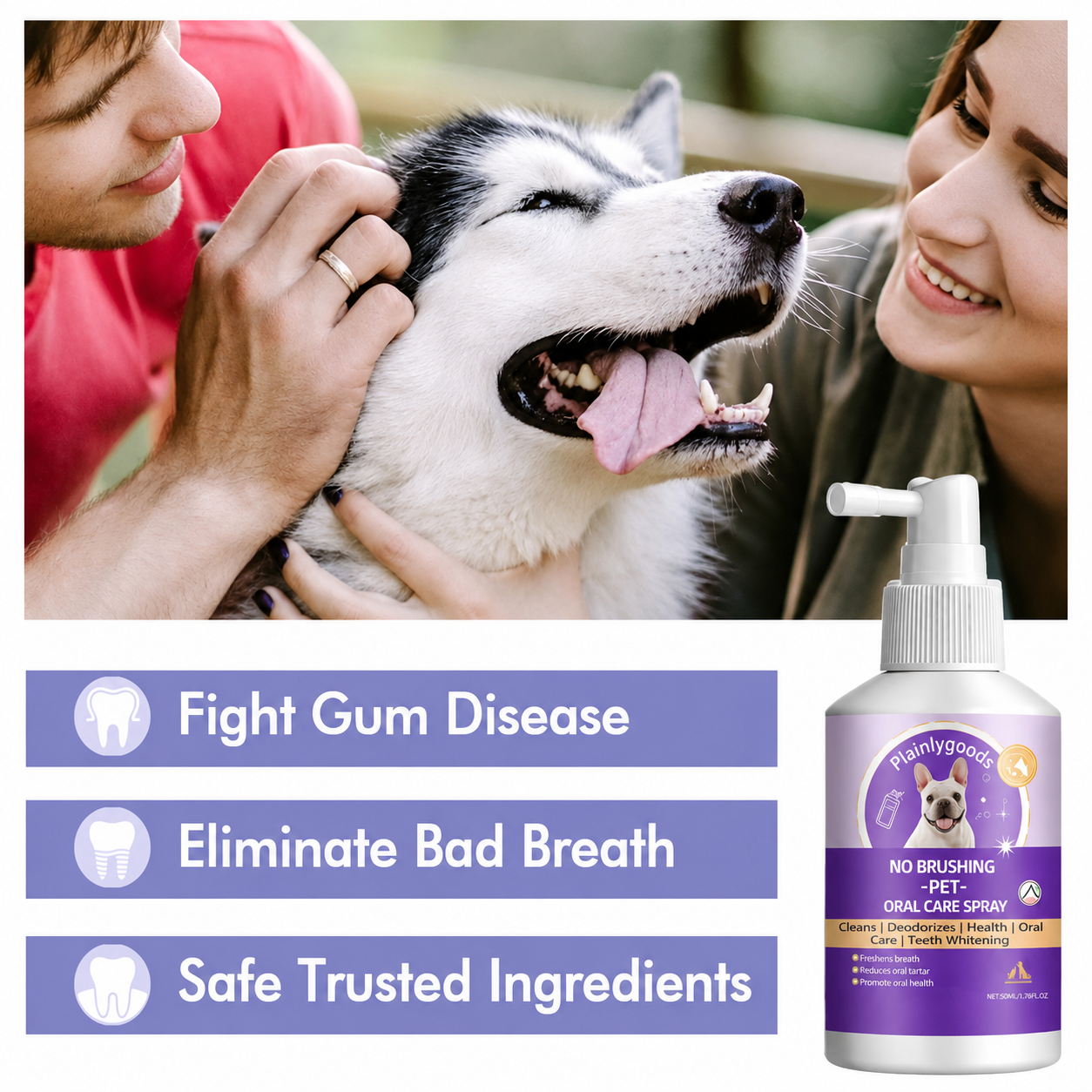 Plainlygoods™ 🍃No-Brushing Oral Care Spray for Dogs & Cats