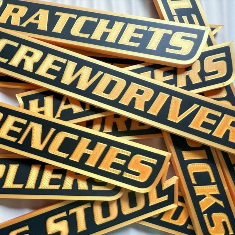 Custom Premium Magnetic Toolbox Labels for Tool Organization - 12 Pack of High Quality Magnets