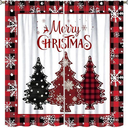 Christmas ball holiday printed curtains