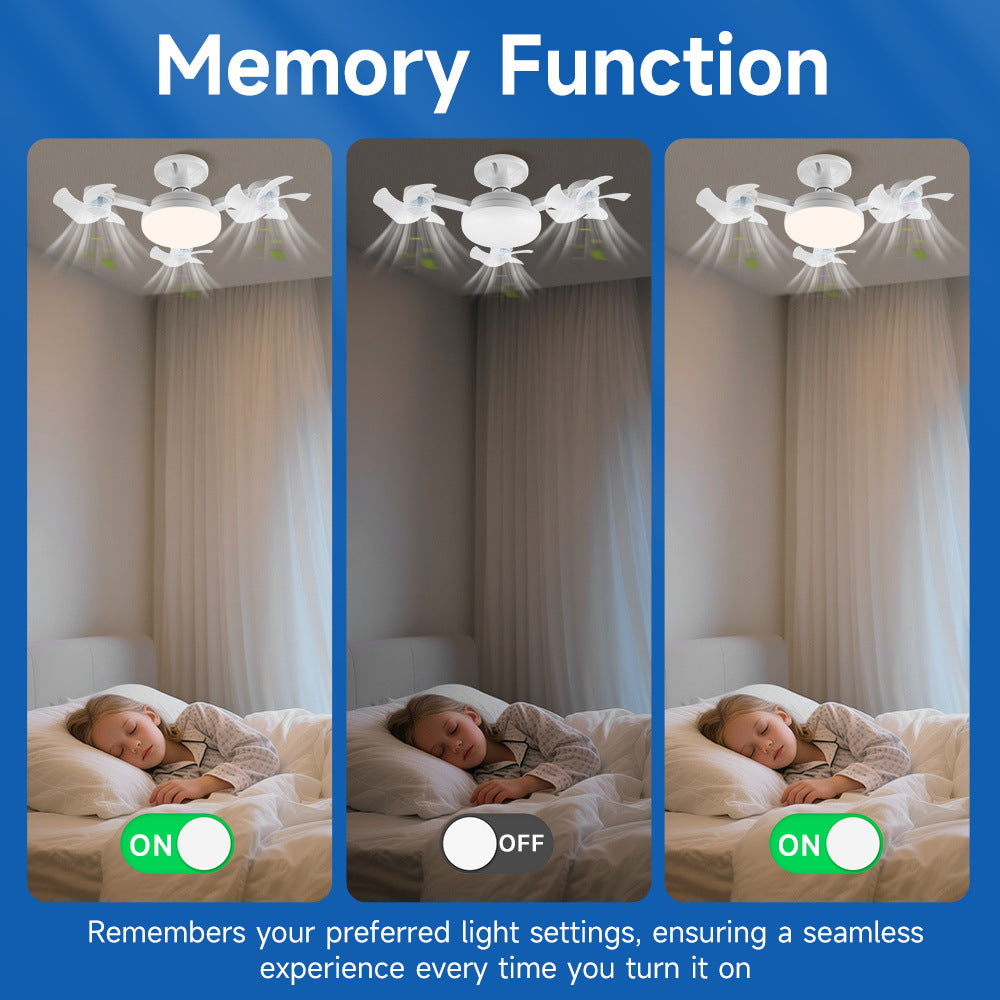 🚀2026 Upgraded E27 Ceiling Fan Light – 2-in-1 LED Light & Quiet Cooling Fan with Remote Control💨