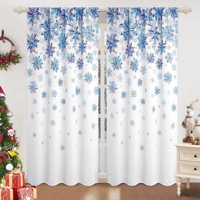 Christmas ball holiday printed curtains