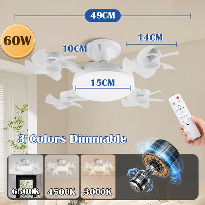 🚀2026 Upgraded E27 Ceiling Fan Light – 2-in-1 LED Light & Quiet Cooling Fan with Remote Control💨