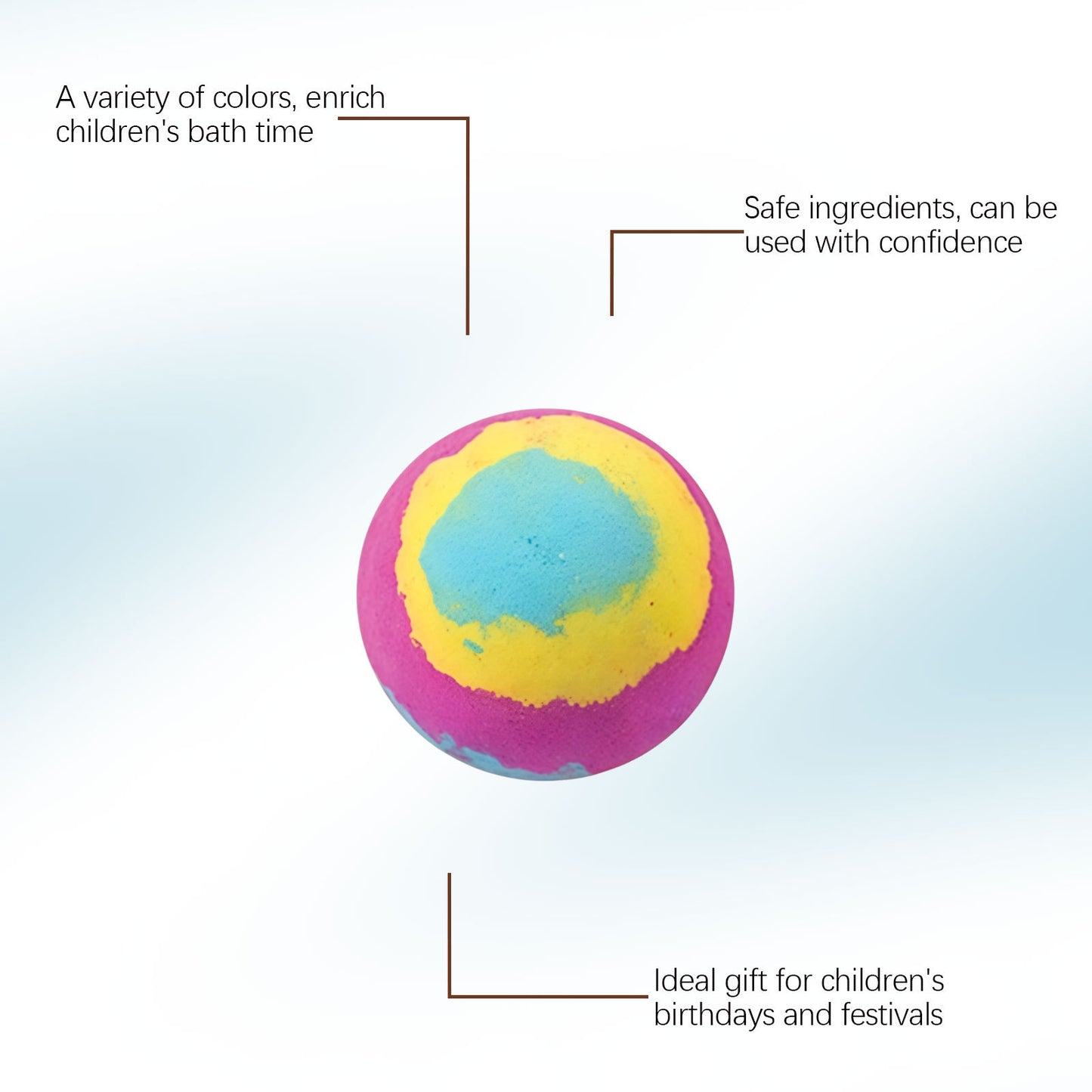 Plainlygoods Ocean Surprise Kids Bath Bombs – Fizzy Bath Fun with Hidden Toys Inside