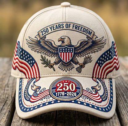 ✨250 Years of Freedom Eagle Cap | Patriotic Vintage Baseball Hat – 1776–2026 American Tribute Edition