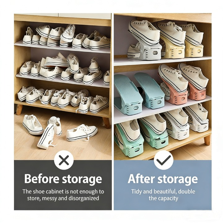 Double Layer Free Standing Shoe Rack