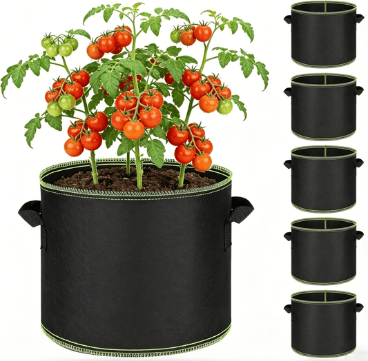 5-Pack 10 Gallon Grow Bags