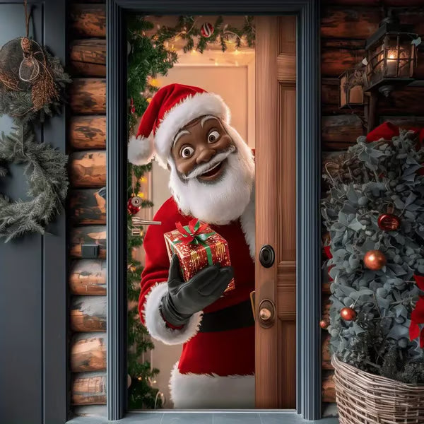 ⏰Christmas Limited Sale 49% OFF!!🎄🎅 Santa Claus Door Cover For Instant Holiday Decor