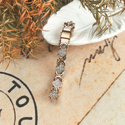 🏆Flash Sale⚡ 50K+ SOLD! ❤️‍🔥✨Four-leaf Clover Women Pure Copper Bracelets