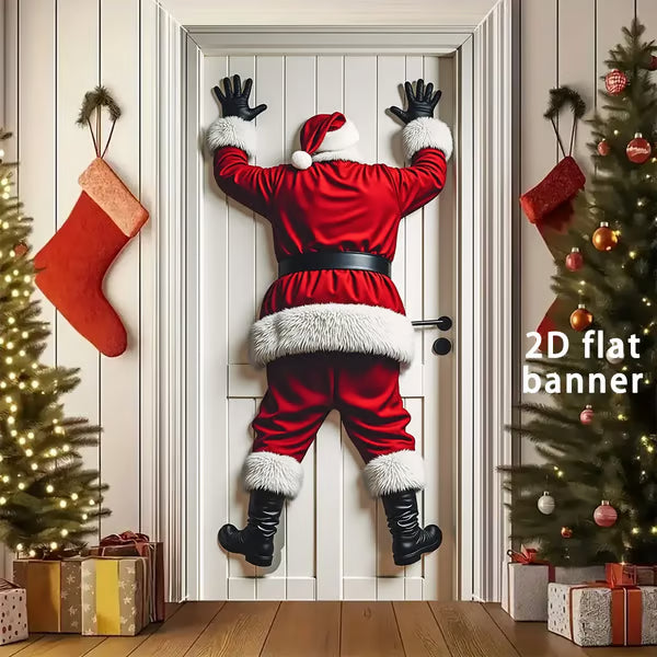 ⏰Christmas Limited Sale 49% OFF!!🎄🎅 Santa Claus Door Cover For Instant Holiday Decor