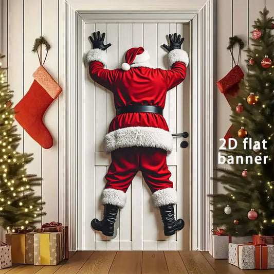 ⏰Christmas Limited Sale 49% OFF!!🎄🎅 Santa Claus Door Cover For Instant Holiday Decor
