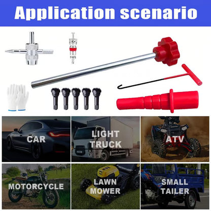 14-Piece Set Quick Change Tire Valve Tool Kit