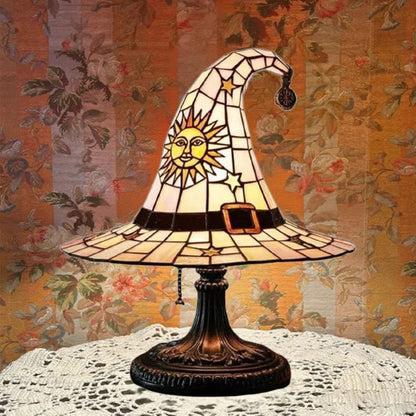 🔥Limited Exclusive 50% OFF♠️Witch Hat Stained Glass Style Night Light🎁