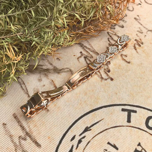 🏆Flash Sale⚡ 50K+ SOLD! ❤️‍🔥✨Four-leaf Clover Women Pure Copper Bracelets