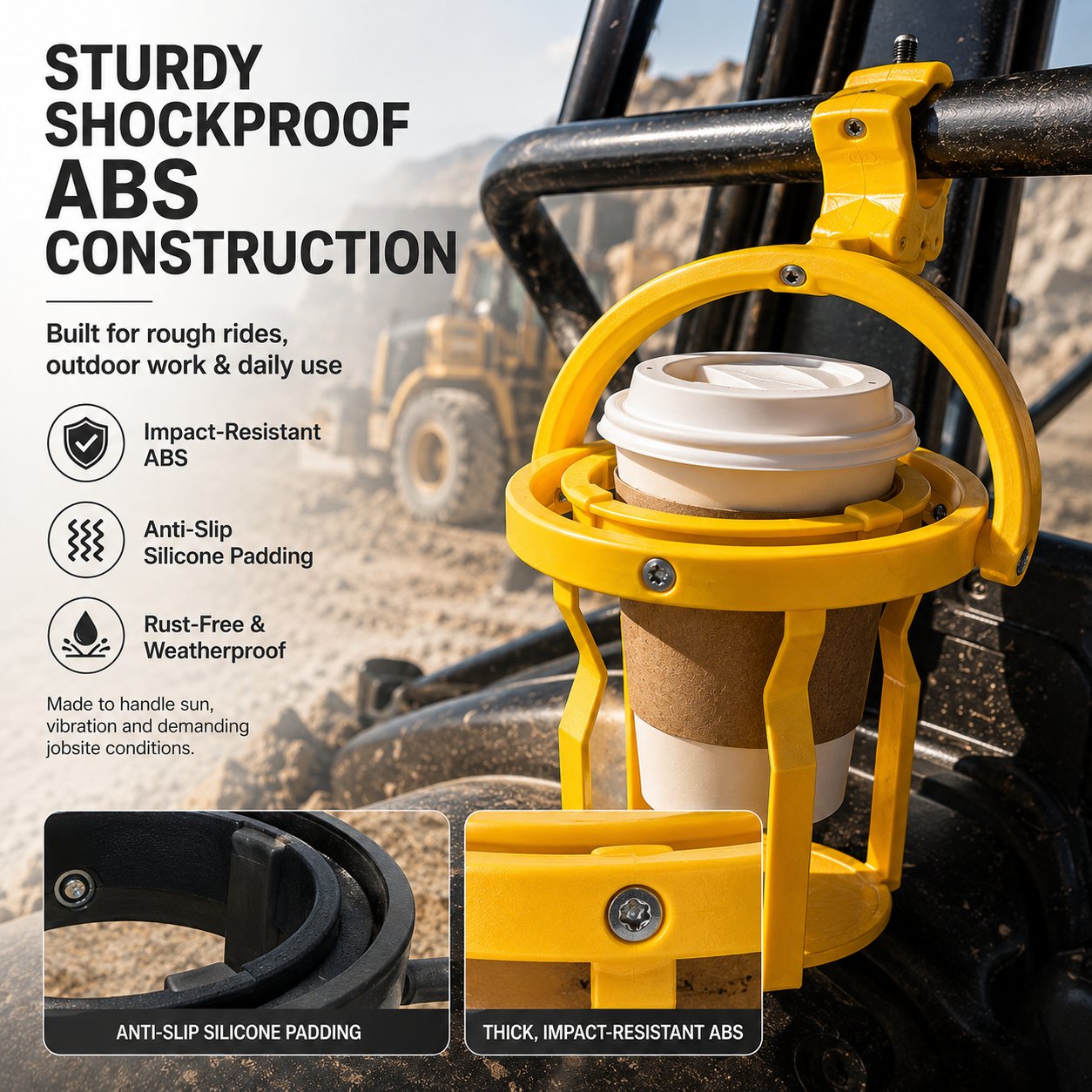 Gyroscopic Anti-Spill Clamp-On Cup Holder 🚚