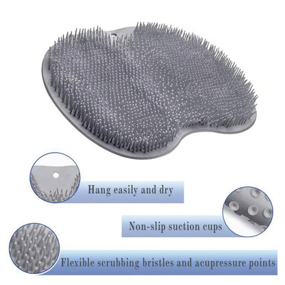 🏆Flash Sale⚡ 50K+ SOLD! Almost Gone-💥Silicone Shower Foot Scrubber Mat，Best gifts
