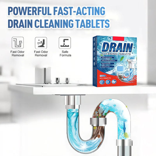 ✨ BUY MORE SAVE MORE! 🚰 Pipe Unclogging Tablets – Fast-Acting Blockage Remover – Safe for pipes, removes hair & grease – no damage to plumbing 🔧