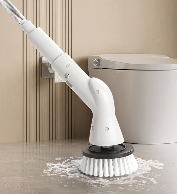 Electric Spin Scrubber – Cordless Power Scrubber with 6 Replaceable Brush Heads & Extendable Handle