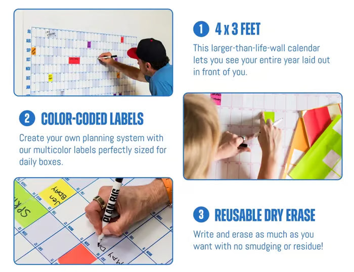 Buy 2 Free Shipping📅The Big 2026 Wall Calendar - Flexible Dry-Erase Material ✍️Design Your Amazing Year!🏃