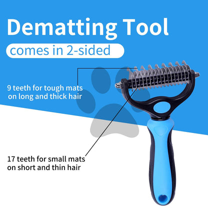 🔥Pet Grooming Brush-Double Sided Hurtless Shedding