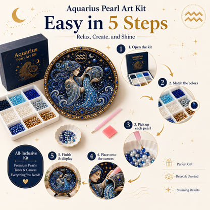 🔥Last Day 49% OFF - 12 Zodiac Signs Pearl Art Kit ♈🌙