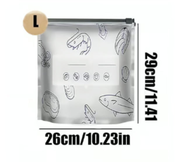 30PCS Reusable Foil Zipper Food Storage Bags – Stand-Up, Resealable & Fresh-Keeping