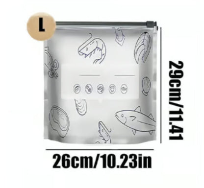 30PCS Reusable Foil Zipper Food Storage Bags – Stand-Up, Resealable & Fresh-Keeping