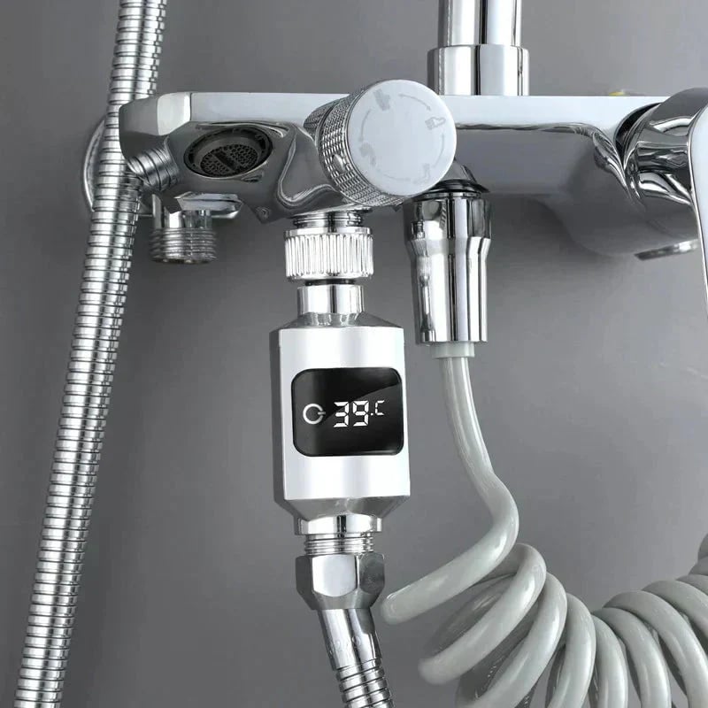 🔥Christmas Limited-Time Offer: 50% OFF!!!🔥🌡️ SHOWER THERMOMETER - LCD Display with Backlight, Easy Installation Without Tools, IPX7 Waterproof, Perfect for Modern Bathroom 🛁