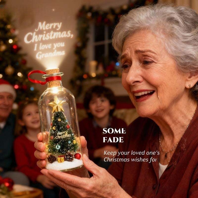 Plainlygoods 8" Recordable Christmas Tree Message In A Bottle