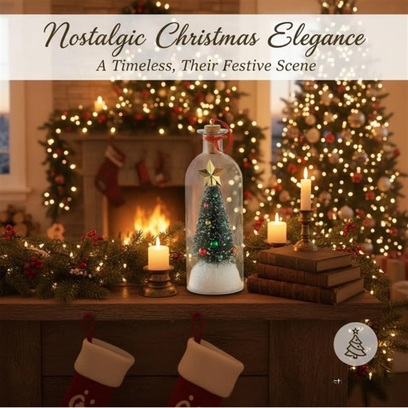 Plainlygoods 8" Recordable Christmas Tree Message In A Bottle
